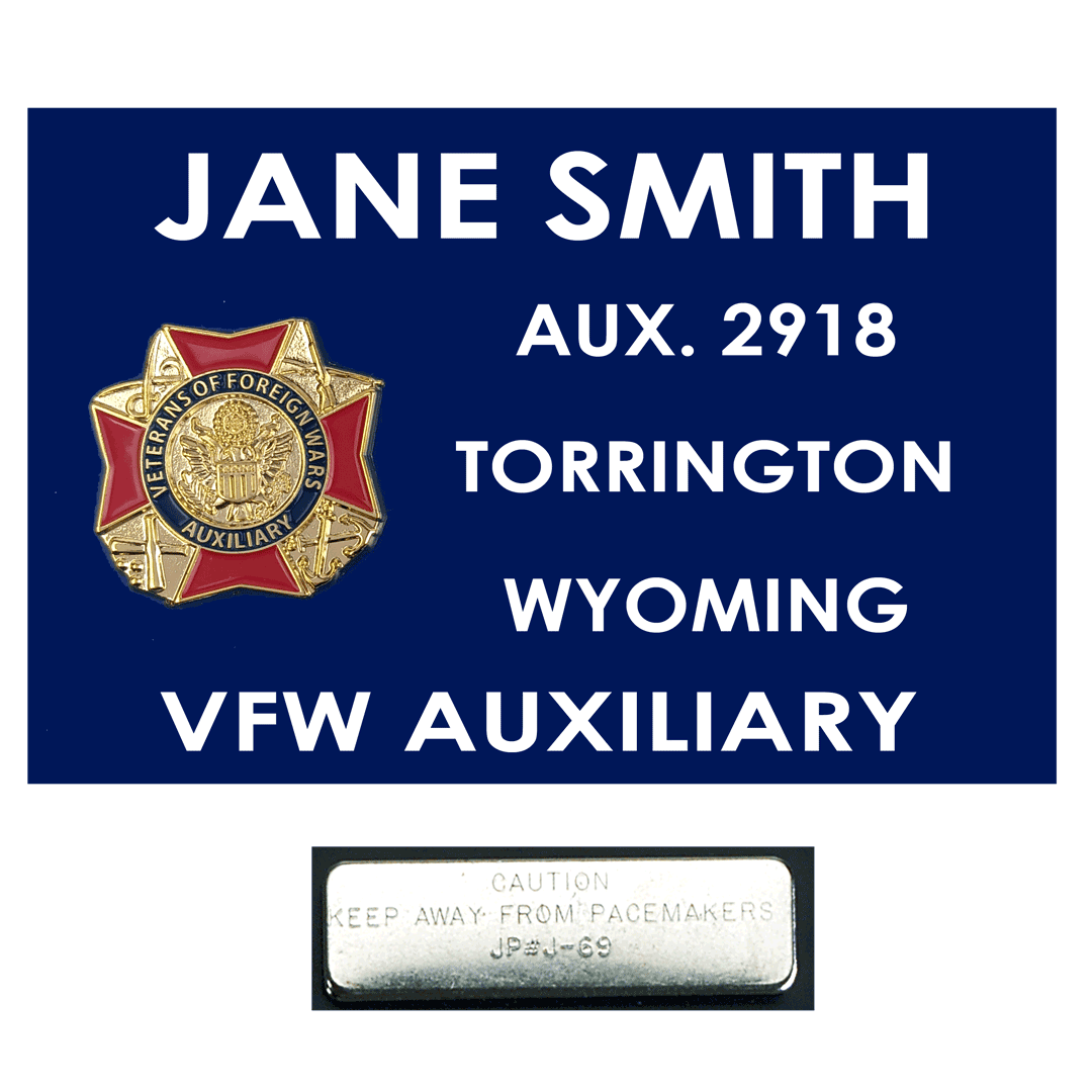 VFW Store - Auxiliary Name Tag, Magnetic Back