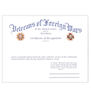 VFW Store - Individual Patriotic Appreciation Certificate