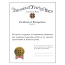 VFW Store - Adult Recognition Certificate