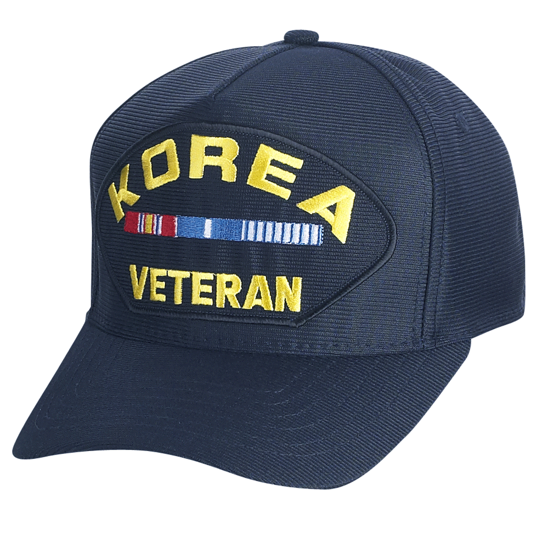 thumbnail image 2 of Korea War Veteran Ribbon Cap – Black Embroidered Baseball Hat – Trade Winds Adjustable Strapback 2 of 6
